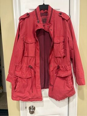 Levi's Coral-Red Utility Anorak Jacket